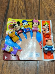 New Disney Mickey 7 Finger Puppets Party Pack Minnie Pluto Donald Duck Goofy - Picture 1 of 2