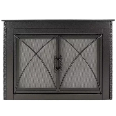 Albus Small Glass Fireplace Doors - Image 1 of 4
