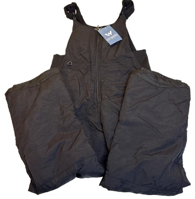 White Sierra Men's L Black Toboggan Snow Ski Insulated Bib New W/Tags - Image 1 of 4