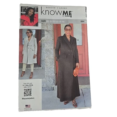 KnowME ME2103 Misses Lined Coat in Two Lengths by Mimi G size 8-16 UNCUT ff - Image 1 of 3