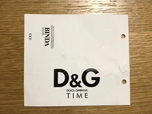 D&G DOLCE & GABBANA TIME - Certificato Di Autenticità - Per Orologi - Picture 1 of 2