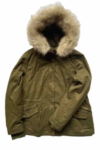 ZARA ⭐️ Klassiker Parka 2-in-1 Gefüttert Pelz Kapuze Oliv ⭐️Gr. M/L WIE NEU - Bild 1 von 17