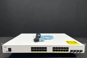 Cisco CBS Series CBS350-24FP-4G 24 Port Gigabit PoE Managed Switch - Fast Ship - Picture 1 of 5