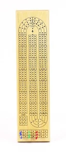 Triple Track0Wood Cribbage with Markers - Picture 1 of 1