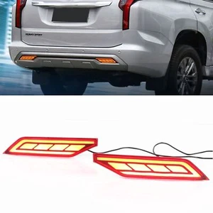 2x Rear Bumper Tail Brake Light Red Amber For Mitsubishi Pajero Shogun 2018-2020 - Picture 1 of 10