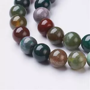 Indian Agate Beads Gemstone Round Per Strand 4mm 6mm 8mm Jewellery Making - Picture 1 of 12