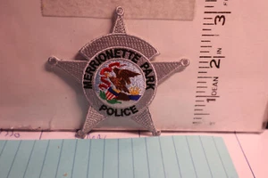 police patch  MERRIONETTE PARK POLICE ILLINOIS GREY STAR - Picture 1 of 1