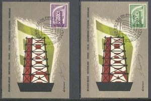 BELGIË 15-9-1956 - VERENIGD EUROPA 1e DAG MAXIMUMKAARTEN -                 Rz444 - Imagen 1 de 1