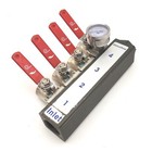 Plastic Process VF4-4VMN Inlet Manifold With Pressure Gauge And Ball Valves