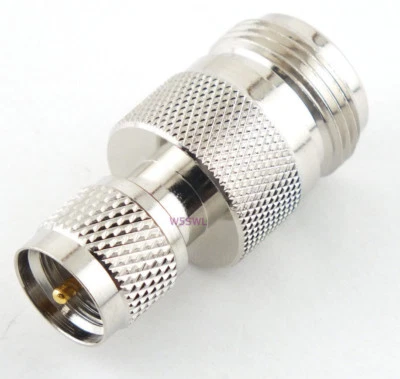 Mini-UHF Male to N Female Coax Adapter Connector - USA Ham Radio Seller - Image 1 of 2