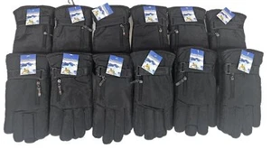 12-Pairs Winter Ski Gloves, Men Women Zipper Pocket Adjustable Strap Waterproof - Picture 1 of 7