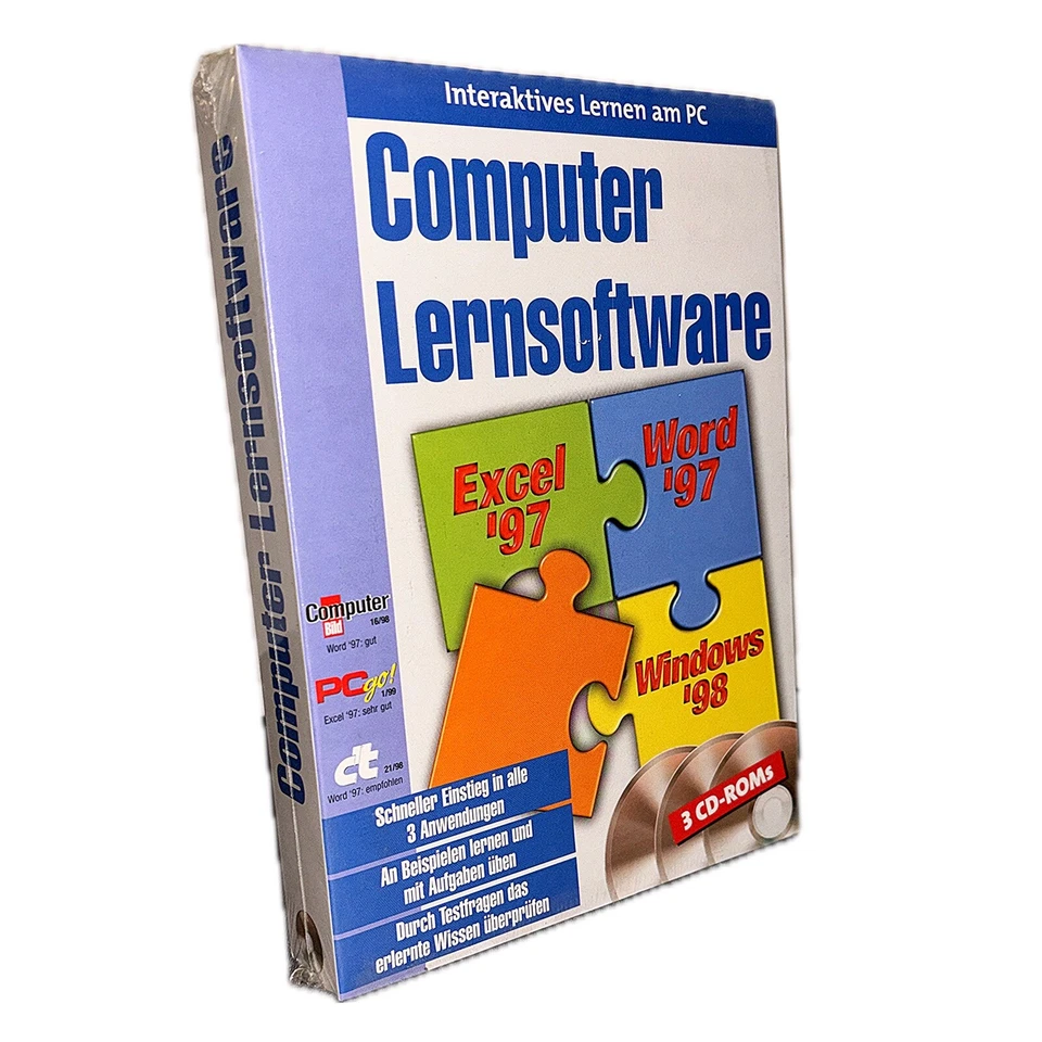 Neu Retro Computer Lern Software Big Box Win98 Seminar Sammlerstück 1999 rare - Bild 1 von 4