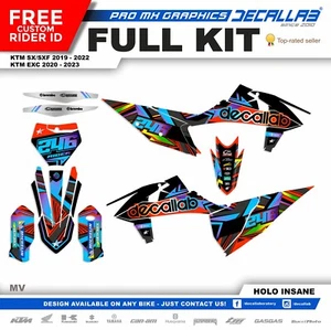 KTM SX SXF EXC 2019 - 2023 CHROME / HOLOGRAPHIC MX Graphics Decals Stickers - Bild 1 von 5