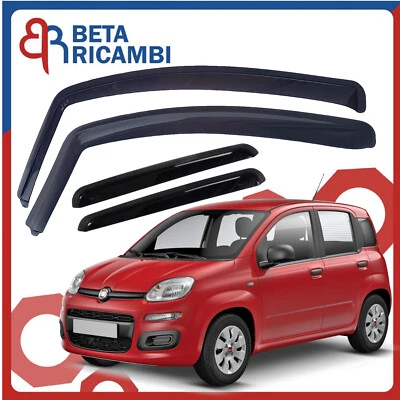 FARAD Deflettori Per Fiat Panda 312 (2012-2018) Fumè Antivento 16.030 Ant Post 4 Pz