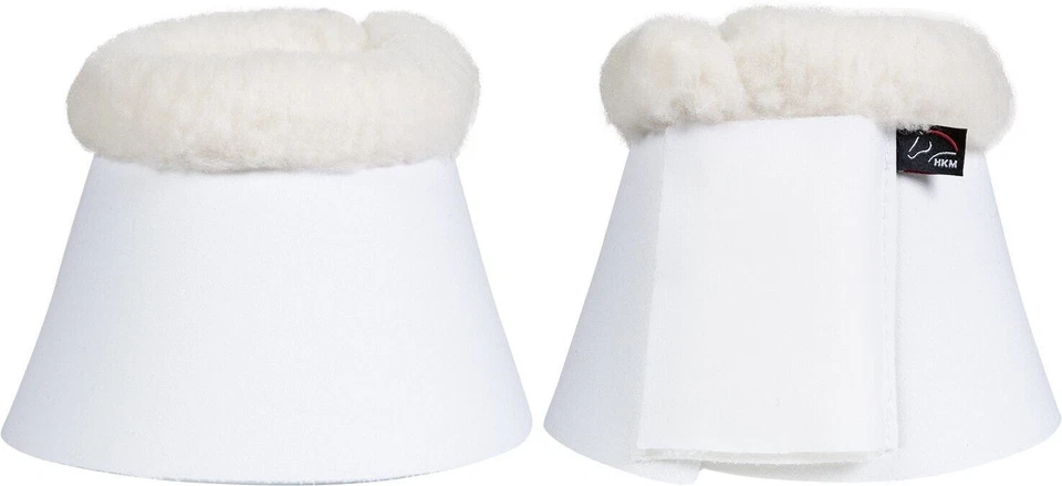 HKM 8586 Hufglocken -comfort- mit Polsterung weiß Vollblut