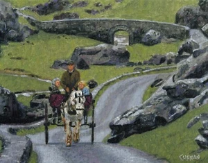 ORIGINAL OIL PAINTING, GAP OF DUNLOE, KILLARNEY, IRELAND, listed artist NR! - Picture 1 of 1