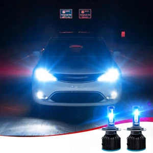 9003 H4 HB2 COB Aluminum LED High-Low Headlight Lamp Bulbs w/ Fan 8000K Ice Blue - Picture 1 of 12