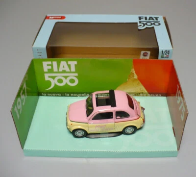 FIAT 500 MISS ITALIA 1960 OLD TIME - SCALA 1:24 MONDO MOTORS - Immagine 1 di 4