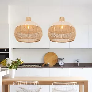 Arturesthome Chandeliers Pendant Light Lamp Lampshades Handwoven Rattan Vine US - Picture 1 of 15