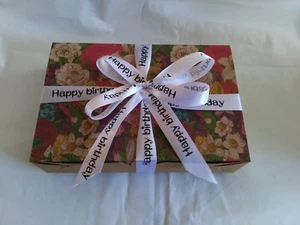 2 Yards Printed Satin Ribbon 3/4" (19mm) - Happy Birthday - Picture 1 of 7