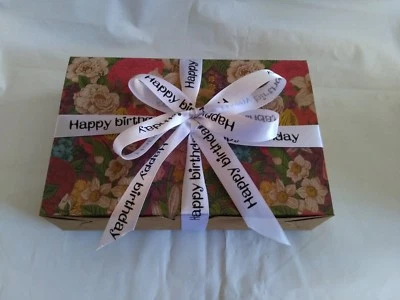 2 Yards Printed Satin Ribbon 3/4" (19mm) - Happy Birthday - Image 1 of 2