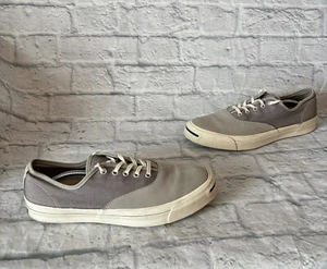 Converse Jack Purcell Gray Canvas Low Top Athletic Shoes Sneaker Men’s Size 12 - Picture 1 of 12