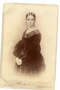 Vintage Cabinet Card Elisabeth Félix AKA Mademoiselle Rachel French actress - Picture 1 of 2