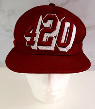 Cayler & Sons Marijuana Leaf Snapback Cap Hat Pot 420 Cannabis Weed Red Mesh