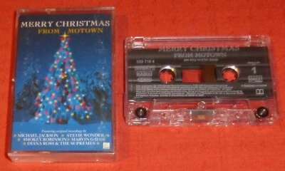 MERRY CHRISTMAS FROM MOTOWN- UK CASSETTE TAPE - V/A (JACKSON/ROSS/SMOKEY/GAYE) - Image 1 of 4