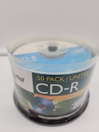 50 Att Cd-R Recordable Blank Media Disks Audio Video Data 80 mins 1X-40X 700 Mb
