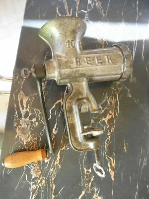 Ancien Hachoir à Viande - BEER BONA - Old Meat Grinder CHOPPER , num 10 number - Photo 1/4