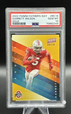 2022 Panini Father’s Day GARRETT WILSON Rookie (RC) Gold /10 🔥 PSA 10 - Gem 🔥 - Image 1 of 3