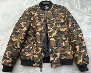 Camo Jacket Quilted Lining Size Small Full Zip HanTon - Picture 1 of 20