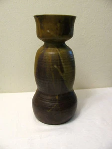 Vintage Beautiful Art Studio Pottery Vase Mid Century Hand Turned Signed 12" - Picture 1 of 11