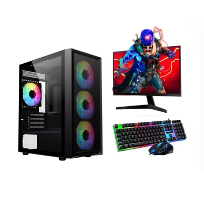 Fast Gaming PC Computer Bundle Intel i3 16GB 512GB SSD Windows 11 Pro 2GB GT1030 - Image 1 of 4
