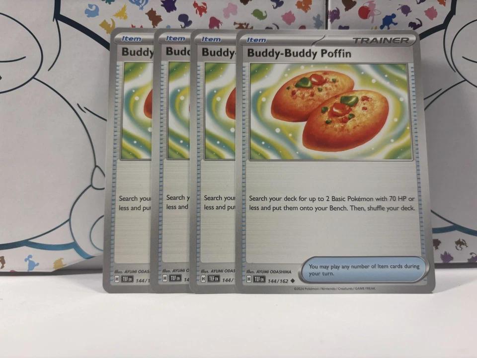 4x Buddy-Buddy Poffin (Playset) 144/162 - NM Condition - non-foil - Image 1 of 1