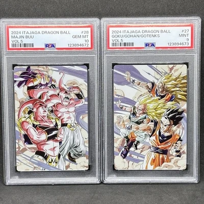 PSA 10 9 Japanese Dragon Ball Itajaga Card Son Goku Gohan Gotenks Majin Buu Rare - Image 1 of 2