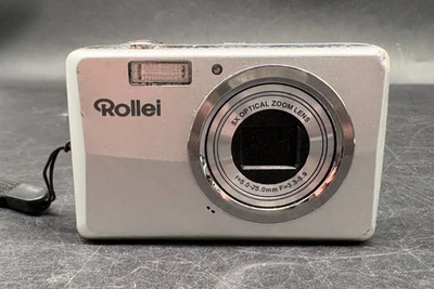 Rollei Compactline 350 Digitalkamera Silber 12MP 5x Zoom Kompakt Geprüft - Bild 1 von 4
