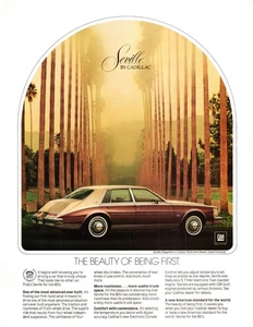1980 Seville by Cadillac Original 80s Vintage GM Print Ad "Beauty Being First" - Bild 1 von 5