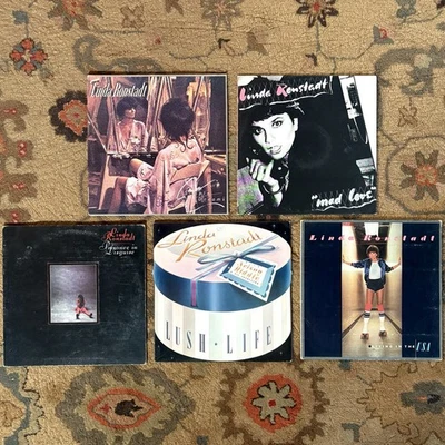 Linda Ronstadt LP Lot 5 Vintage Vinyl Record Albums Simple Dreams Prisoner Mad - Image 1 of 4