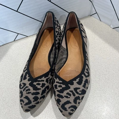 Corso Como Zapatos Planos Mujer Talla 6m Negro/Marrón Julia Tejido Punta Guepardo Foto 1 de 4