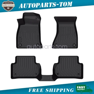 3D TPE Floor Mats For Audi A4 /A4 Quattro /A4 Allroad /S4 2017-2021 Liner Black - Image 1 of 4