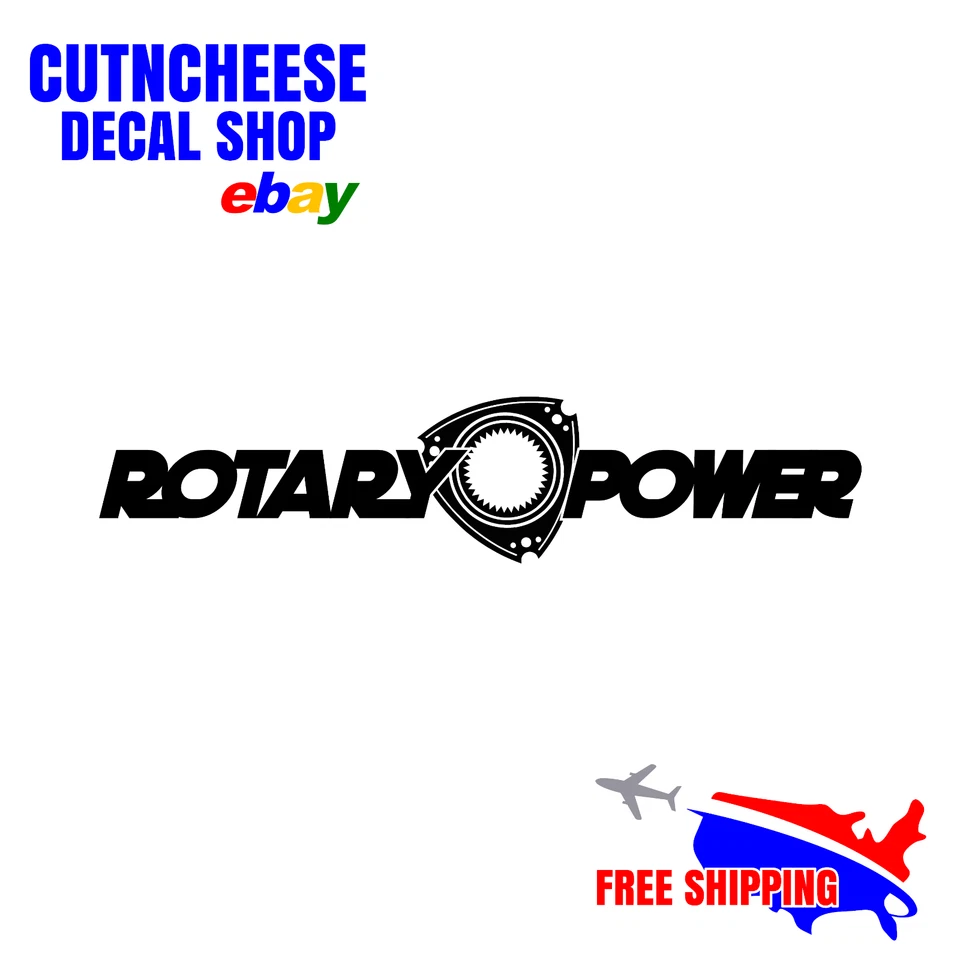 Mazda Rotary Power Sticker, Custom Die Cut Vinyl Decal