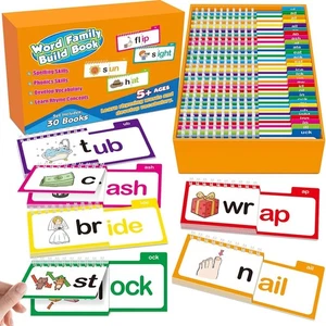 Word Families Letter Sounds Cards ABC Vocabulary Cards Kindergarten Sight - Picture 1 of 10