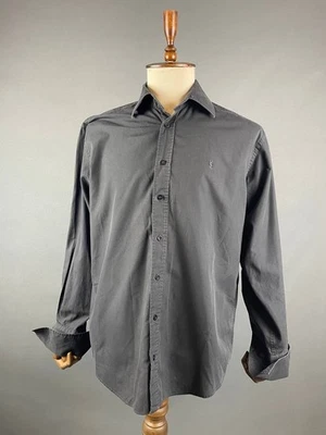 Yves Saint Laurent Mens Casual Shirt Size 42 Black Long Sleeve Collared - Image 1 of 4