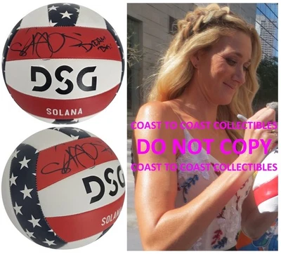 Kerri Walsh Jennings Firmado EE. UU. Voleibol Playa Prueba Autografiado Oro Olímpico Foto 1 de 4