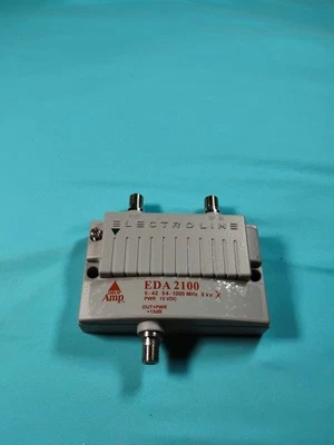 ELECTROLINE EDA 2100 1 Port Cable TV HDTV Signal Booster Amplifier Drop Amp - Image 1 of 4