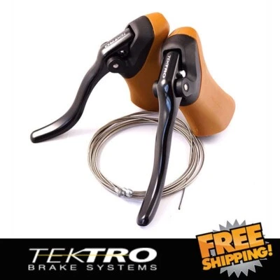 Tektro RL340 Gum rubber hood / Black Lever Aero Brake Levers for Road Bike - Image 1 of 3