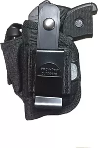 Nylon Belt ClipGun Holster with Magazine Pouch for S&W Bodyguard 380 With Laser - Picture 1 of 2