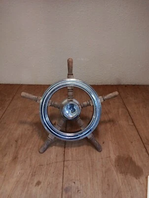  Boat Ship Steering Wheel 12” Nautical Maritime  Decor 5 Spoke - Image 1 of 4